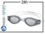 Okulary pływackie Aqua-Speed Leader biało-srebrne